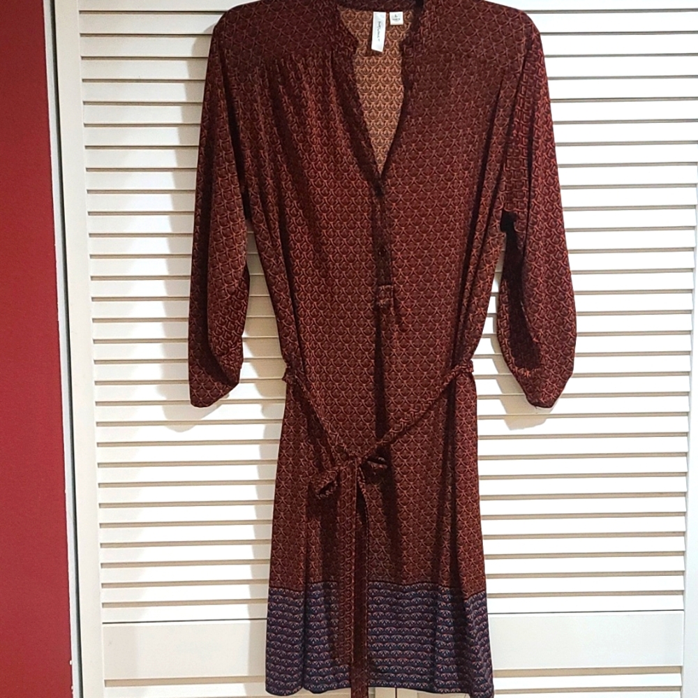 TACERA Dress, Fall Colors, Qtr Sleeves